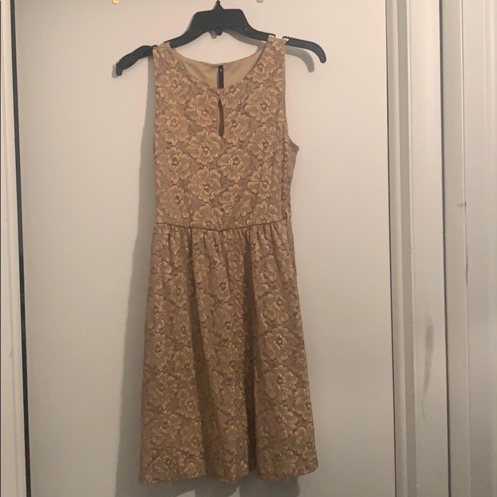 Gold party dress